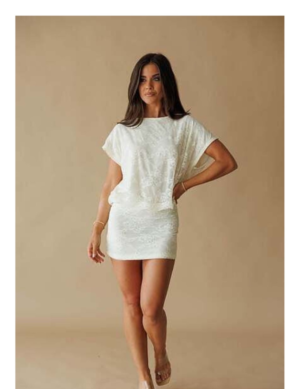 White Lace Mini Dress - Candlelight Call Dress